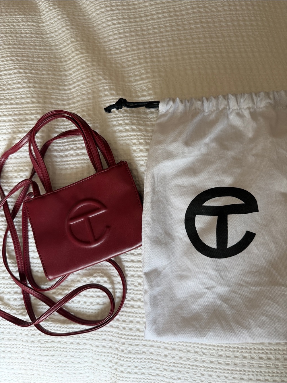 Telfar Mini Shopping Bag in Oxblood
